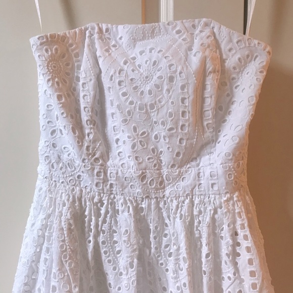 Vineyard Vines Dresses Euc Vineyard Vines White Eyelet Strapless